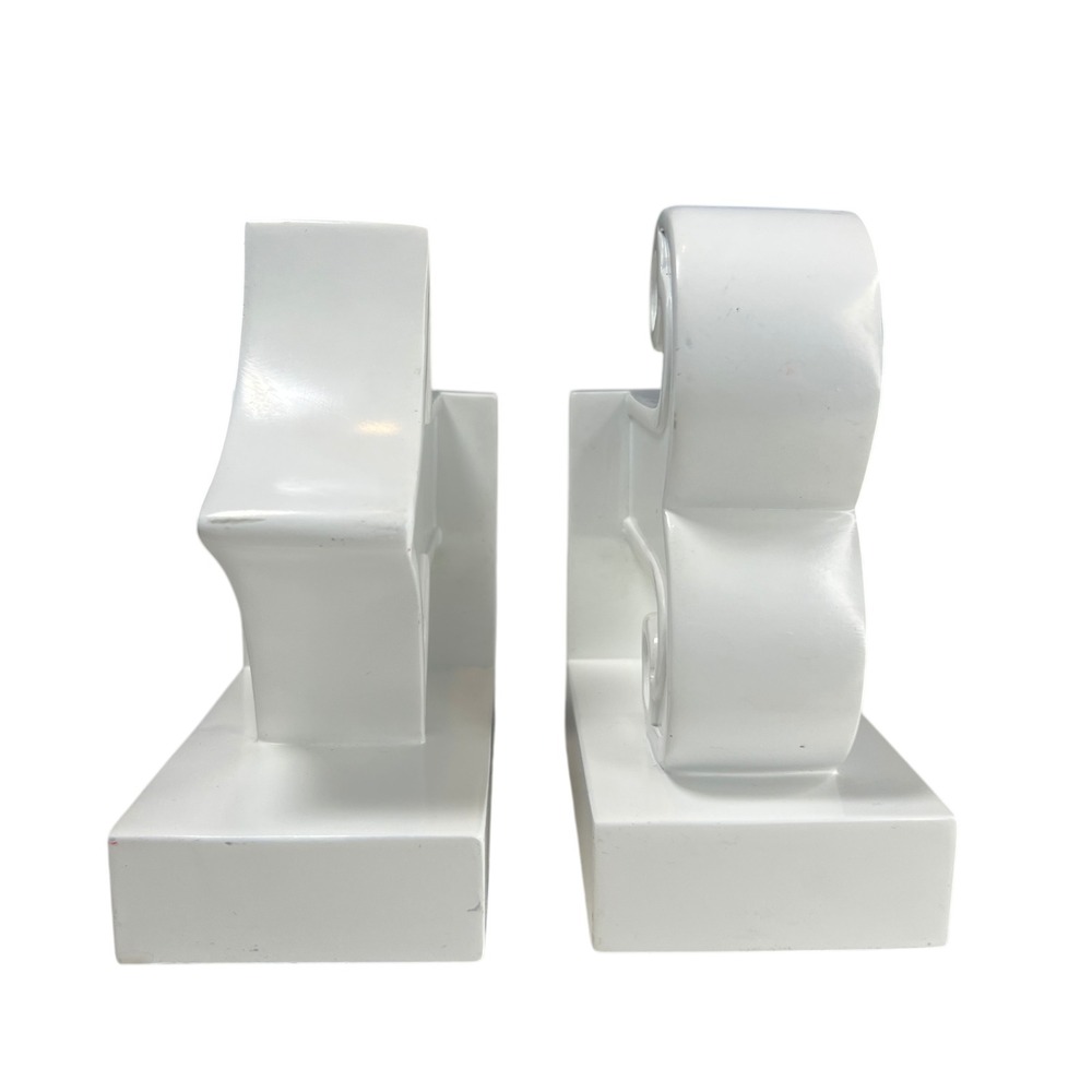 Jonathan Adler Happy Chic Bookends White Arrow Modern Pair Katie Set - Picture 3 of 10